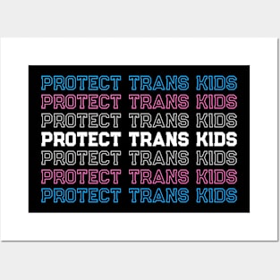 Protect Trans Kids LGBT Support Transgender Flag Ally Posters and Art
